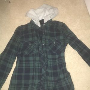 hooded flannel